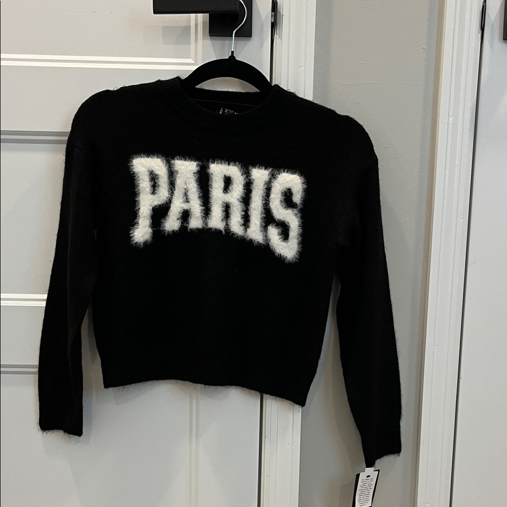 NWT  Art Class size L(10/12) girls Black and White Paris Sweater